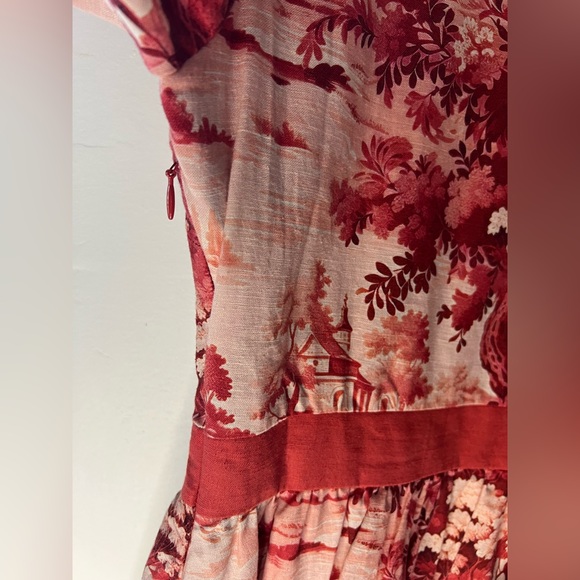 Mestiza New York Carmen Minidress in Burgundy/French Ivory Size 2 NWT - Picture 7 of 9